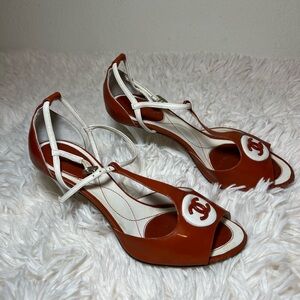 Chanel Vintage Red Sandals
